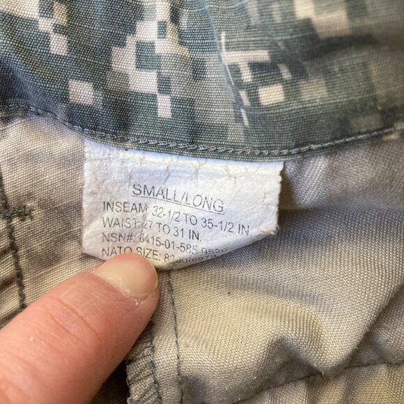 USGI ACU Blouse & Trousers SMALL-LONG Top & Bottom US Army Combat Coat Pants - Picture 8 of 9